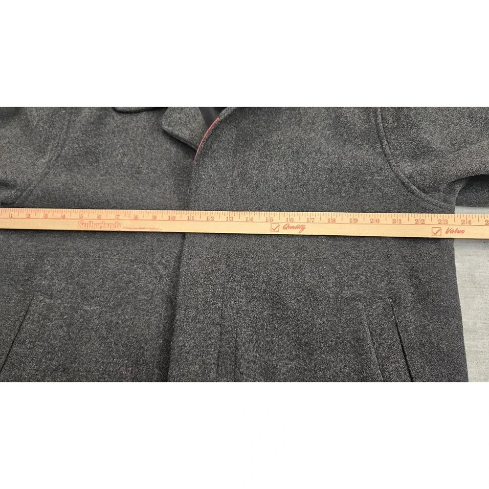 Abercrombie‎ & Fitch Mens Wool Blend Car Coat Jacket Charcoal Grey HKL-1059 B M